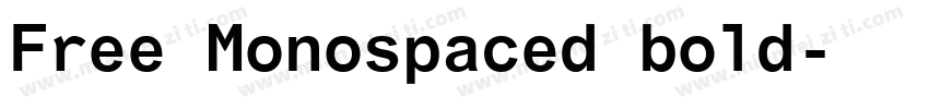 Free Monospaced bold字体转换